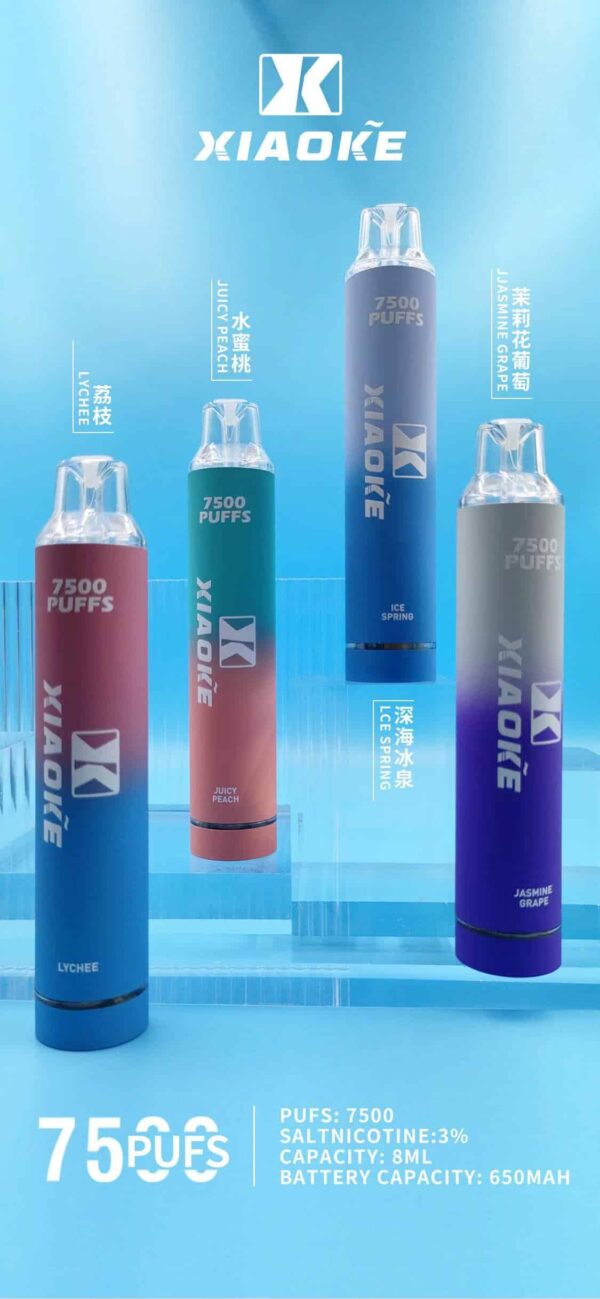 XIAOKE 7500 PUFFS 梟客棄式抛電子煙 一次性霧化桿推薦·