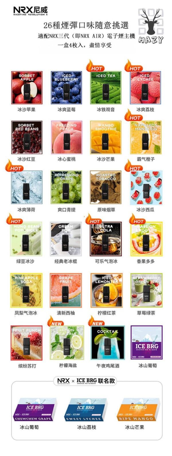 尼威雾化弹.jpg NRX3煙彈 尼威三代霧化彈 一盒四入 台灣煙彈推薦