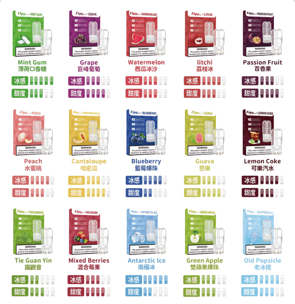 果派煙彈- Fipy 果派煙彈 一代通用霧化彈|買6盒直接送主機