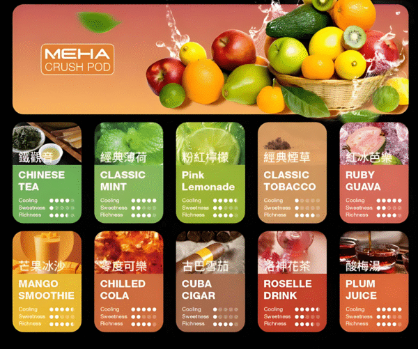 新品上市 Meha五代煙彈 魅嗨霧化彈推薦 一盒三入 2.5ml顆